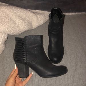 Steve Madden Black Leather Booties